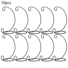 10PCS Metal Plant Pot Flower Bauble Holder Ornament Hanging Display Stand Hanger