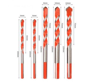 Spot Bawang Drill Set Ceramic Tile Glass Concrete Drilling Drill Ceramic Alloy Cross Triangle Bit