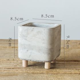 Desktop Cement Flowerpot With Legs